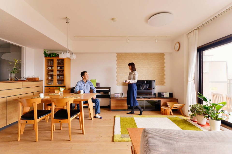 緑を添えて 横浜市都筑区 A様 施工事例 横浜 川崎の無垢 自然素材リフォーム リノベーション 注文住宅なら夢工房