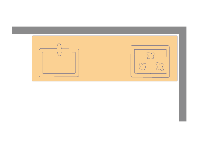 I型キッチンのレイアウト