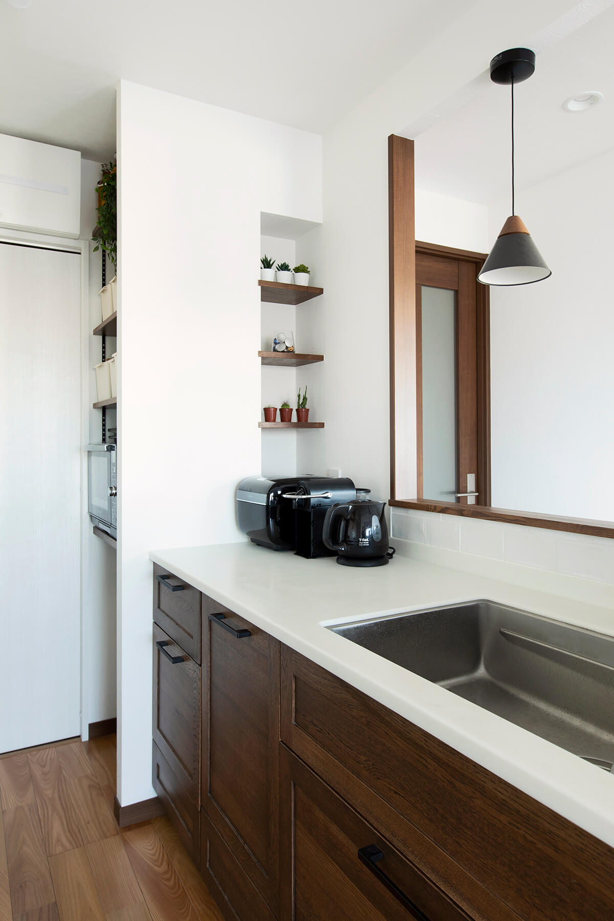 キッチンの造作棚・造作収納の事例