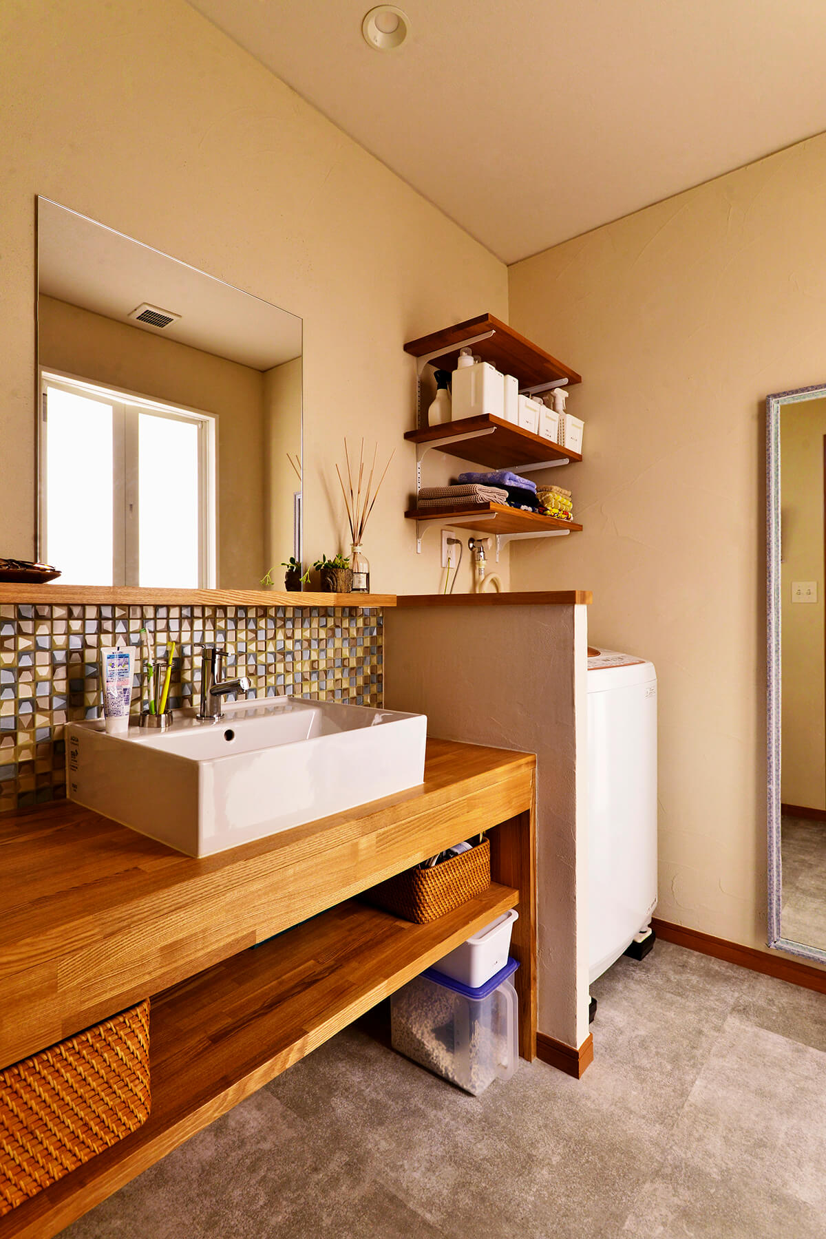 タイル洗面台のデザイン事例