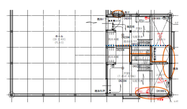 子ども部屋を２つに！間取り変更+快適なロフトをつくるリノベーション・戸建現場レポ 平面図