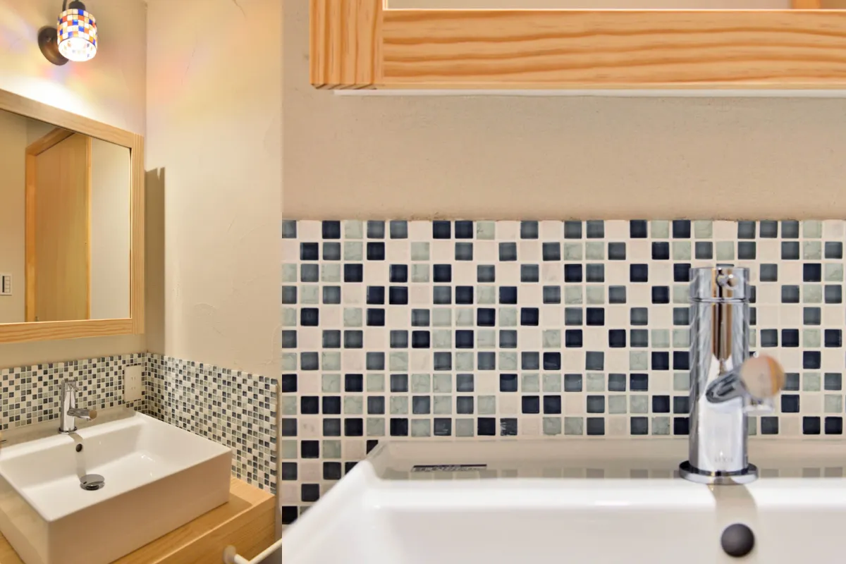 タイル洗面台のデザイン事例